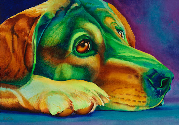 Sirius: Signed Print from original watercolor dog painting.